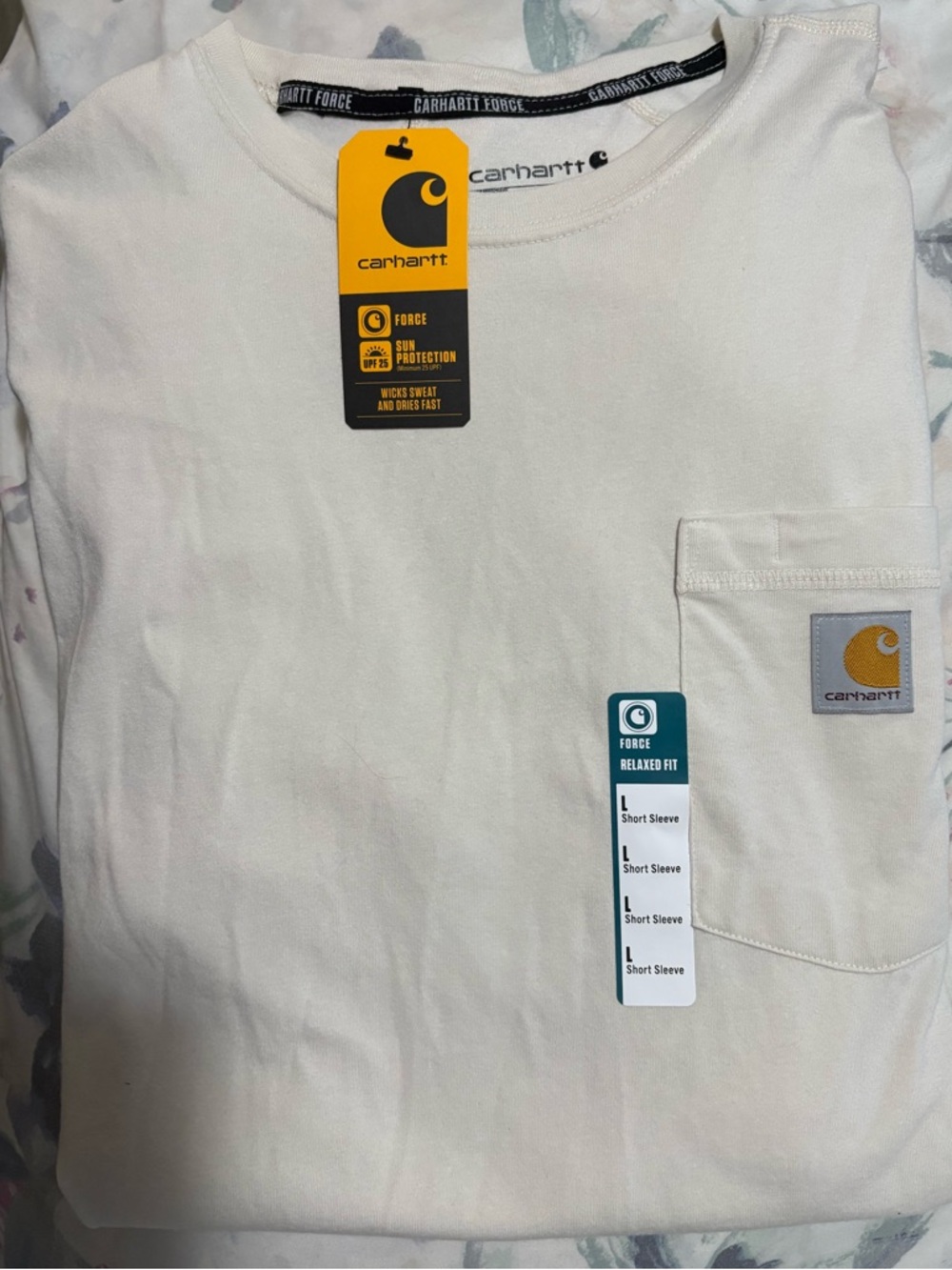 Carhartt Force Cream Short-Sleeve Pocket T-Shirt